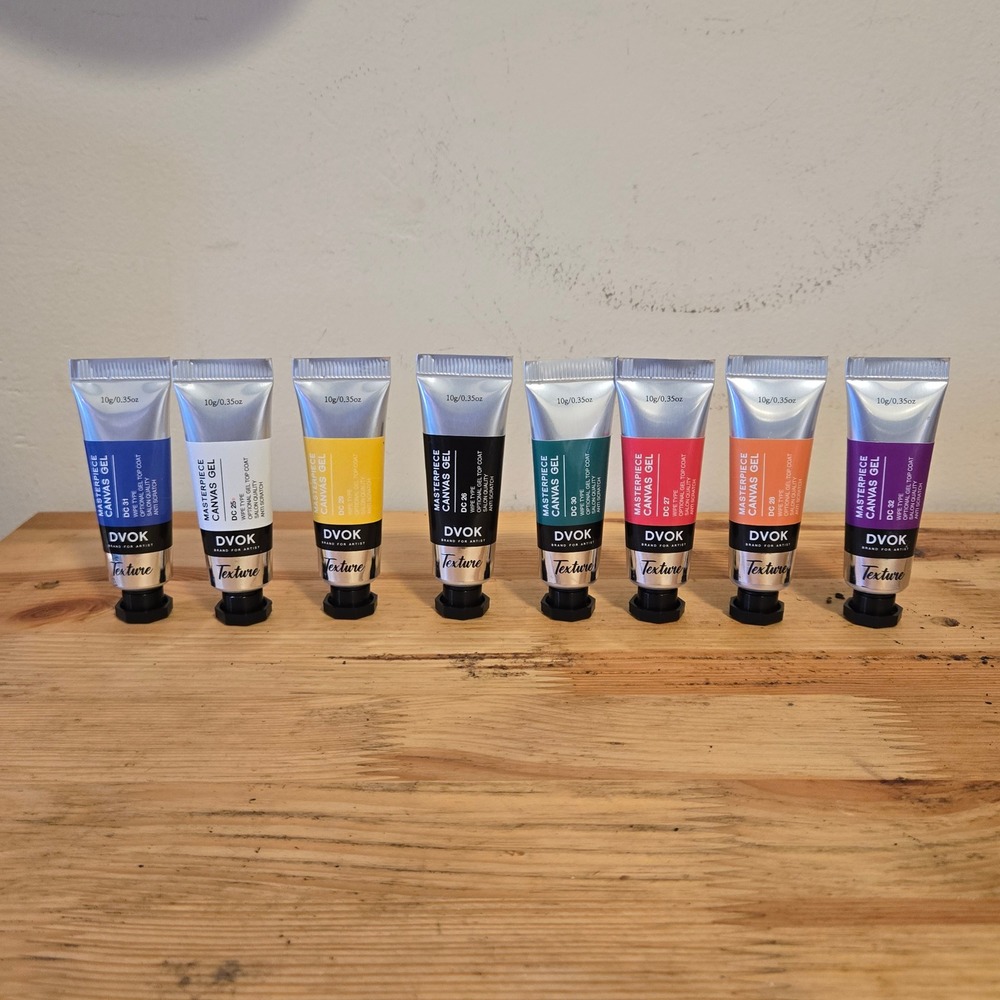 DVOK Masterpiece Canvas Gel Texture 8 Color Set 10g Salon Quality Nail Art Gel